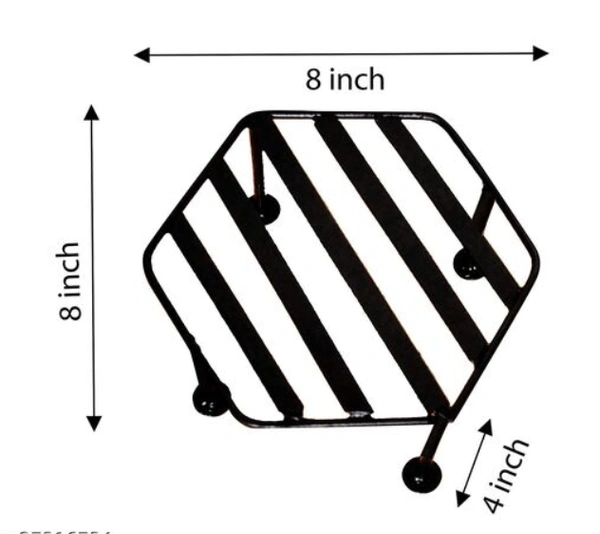 Hexagon Iron Planter Stand It is Suitable For Outdoor as Well as Indoor Pack of2 - , Pack of 4, Hexagon